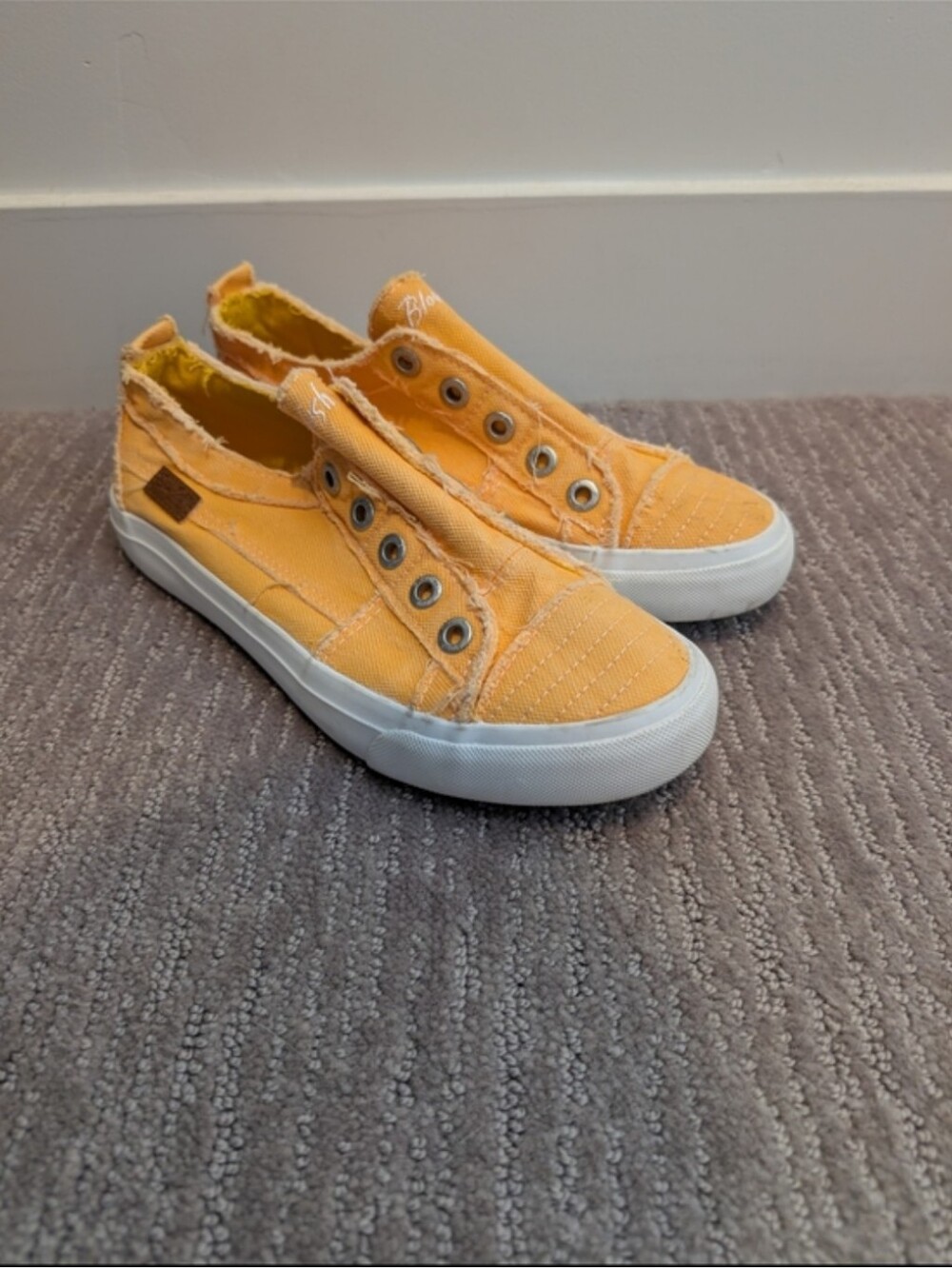 Women's Yellow Blowfish Malibu Canvas Slip On Sneakers